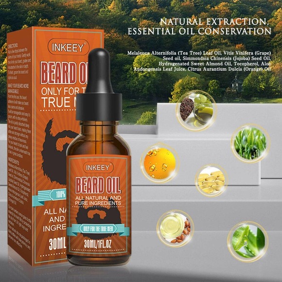 Beard Oil For MEN Hair Growth Oil Serum Mustache Grooming Growing Moisturizer US main image 5